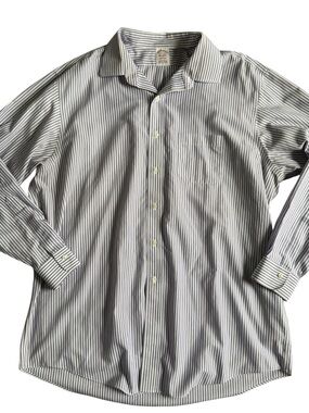 Brooks Brothers Men's Striped Dress Shirt - White & Purple